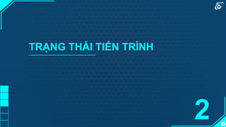 10
TRẠNG THÁI TIẾN TRÌNH
2
 