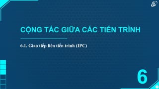 41
CỘNG TÁC GIỮA CÁC TIẾN TRÌNH
6
6.1. Giao tiếp liên tiến trình (IPC)
 