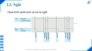 2.3. Ngắt
•Quá trình phát sinh và xử lý ngắt
Thực hiện bởi Trường Đại học Công nghệ Thông tin, ĐHQG-HCM
18
 