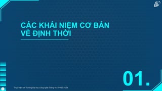 CÁC KHÁI NIỆM CƠ BẢN
VỀ ĐỊNH THỜI
01.
Thực hiện bởi Trường Đại học Công nghệ Thông tin, ĐHQG-HCM
4
 