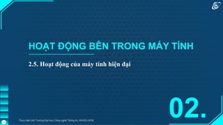 HOẠT ĐỘNG BÊN TRONG MÁY TÍNH
2.5. Hoạt động của máy tính hiện đại
02.
Thực hiện bởi Trường Đại học Công nghệ Thông tin, ĐHQG-HCM
23
 