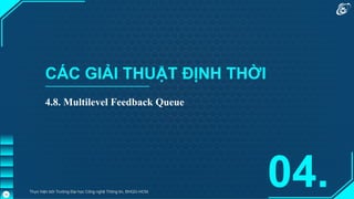 CÁC GIẢI THUẬT ĐỊNH THỜI
4.8. Multilevel Feedback Queue
04.
Thực hiện bởi Trường Đại học Công nghệ Thông tin, ĐHQG-HCM.
10
 
