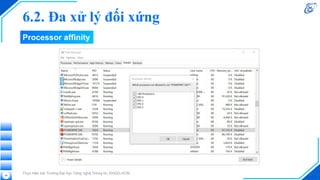 Thực hiện bởi Trường Đại học Công nghệ Thông tin, ĐHQG-HCM
28
Processor affinity
6.2. Đa xử lý đối xứng
 