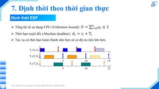 Định thời EDF
Thực hiện bởi Trường Đại học Công nghệ Thông tin, ĐHQG-HCM
35
7. Định thời theo thời gian thực
 