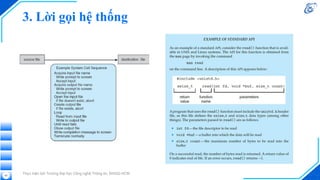 3. Lời gọi hệ thống
Thực hiện bởi Trường Đại học Công nghệ Thông tin, ĐHQG-HCM
42
 
