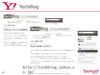 TechBlog Copyright © 2010 Yahoo Japan Corporation. All Rights Reserved.  無断引用・転載禁止  http://techblog.yahoo.co.jp/ 