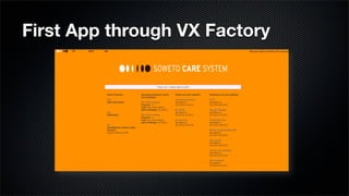 First App through VX Factory
 