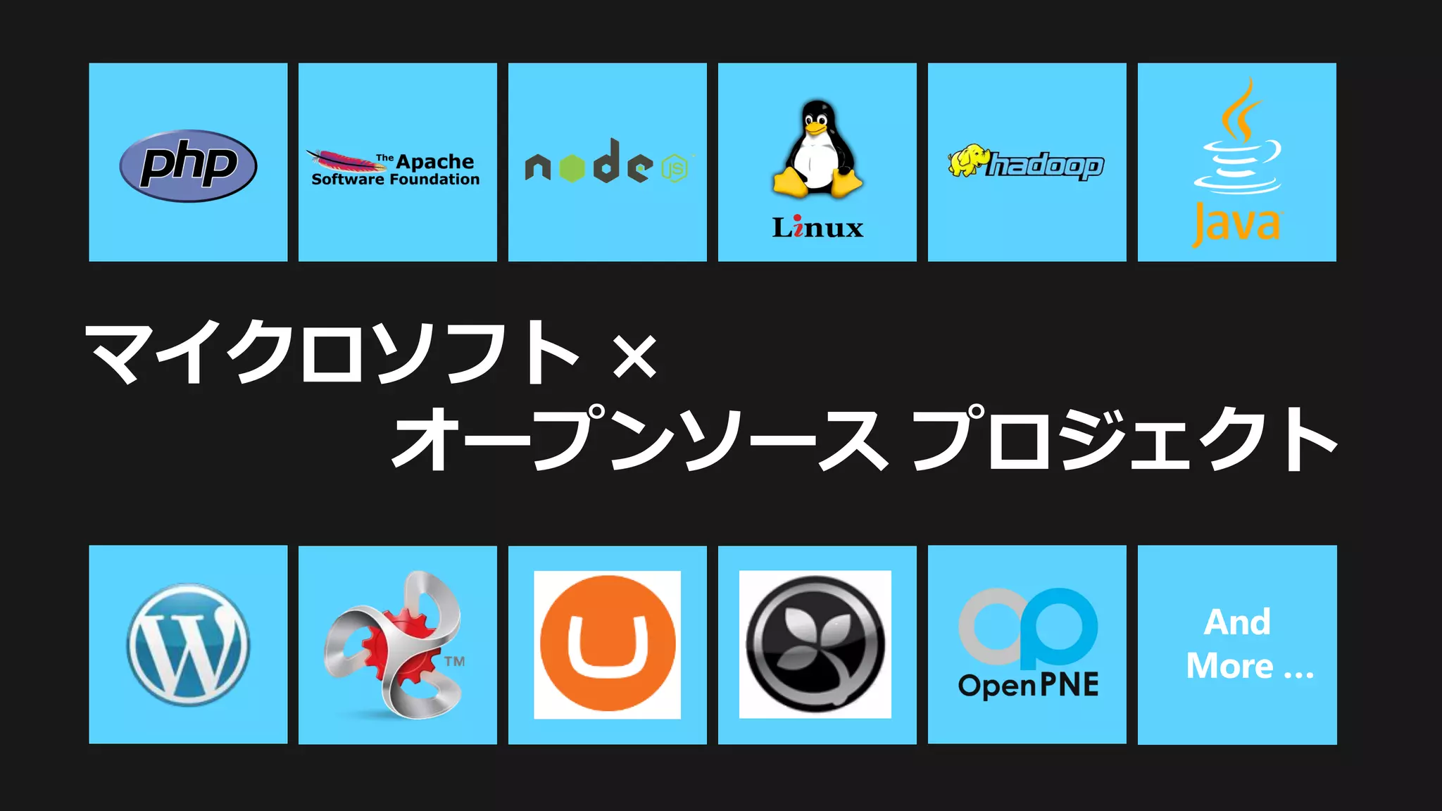 マイクロソフト ×
    オープンソース プロジェクト

                And
               More …
 