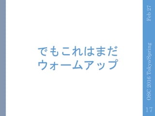 Feb27OSC2016Tokyo/Spring
17
Ǥ⤳Ϥޤ
`ॢå
 