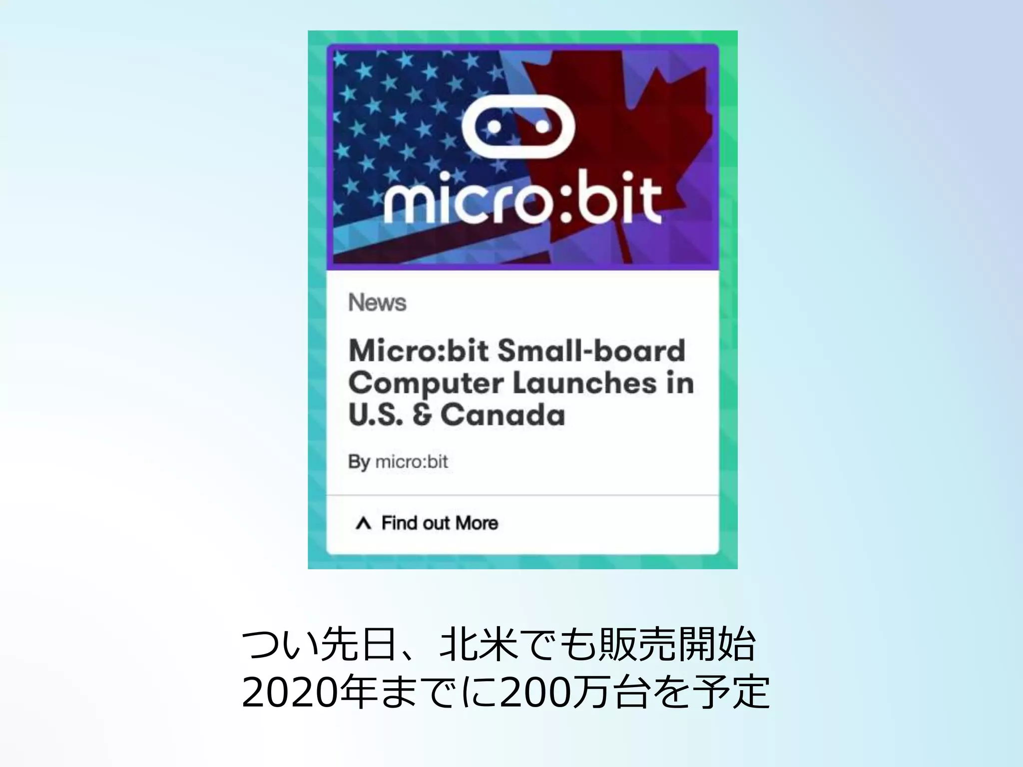 つい先日、北米でも販売開始
2020年までに200万台を予定
 