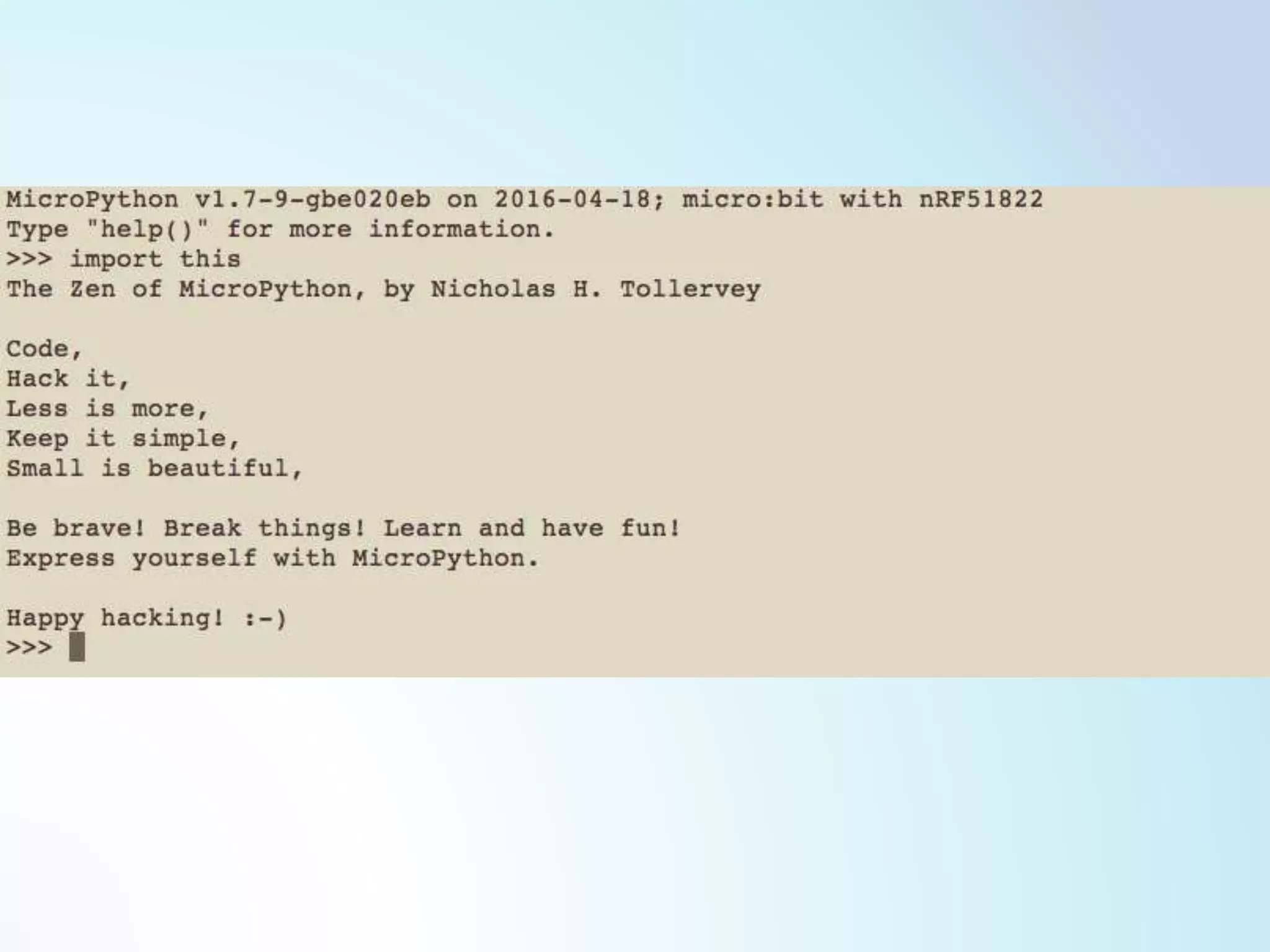 chibi:bitとMicroPythonで始めるフィジカルコンピューティング