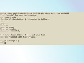 chibi:bitとMicroPythonで始めるフィジカルコンピューティング