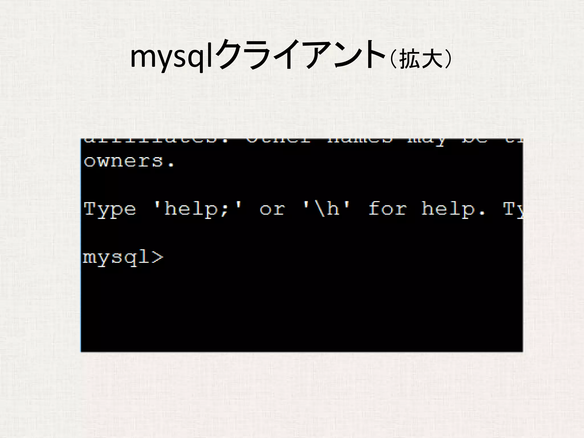 mysqlクライアント（拡大）
 