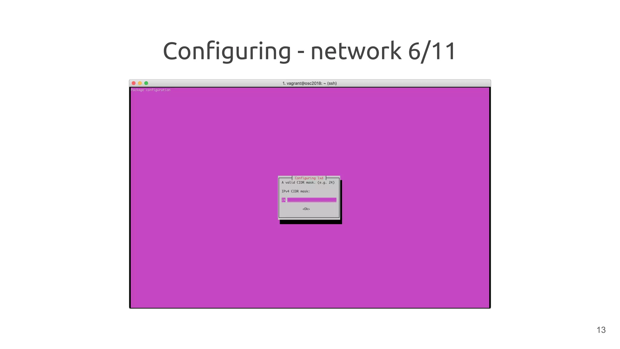 Configuring - network 6/11
13
 