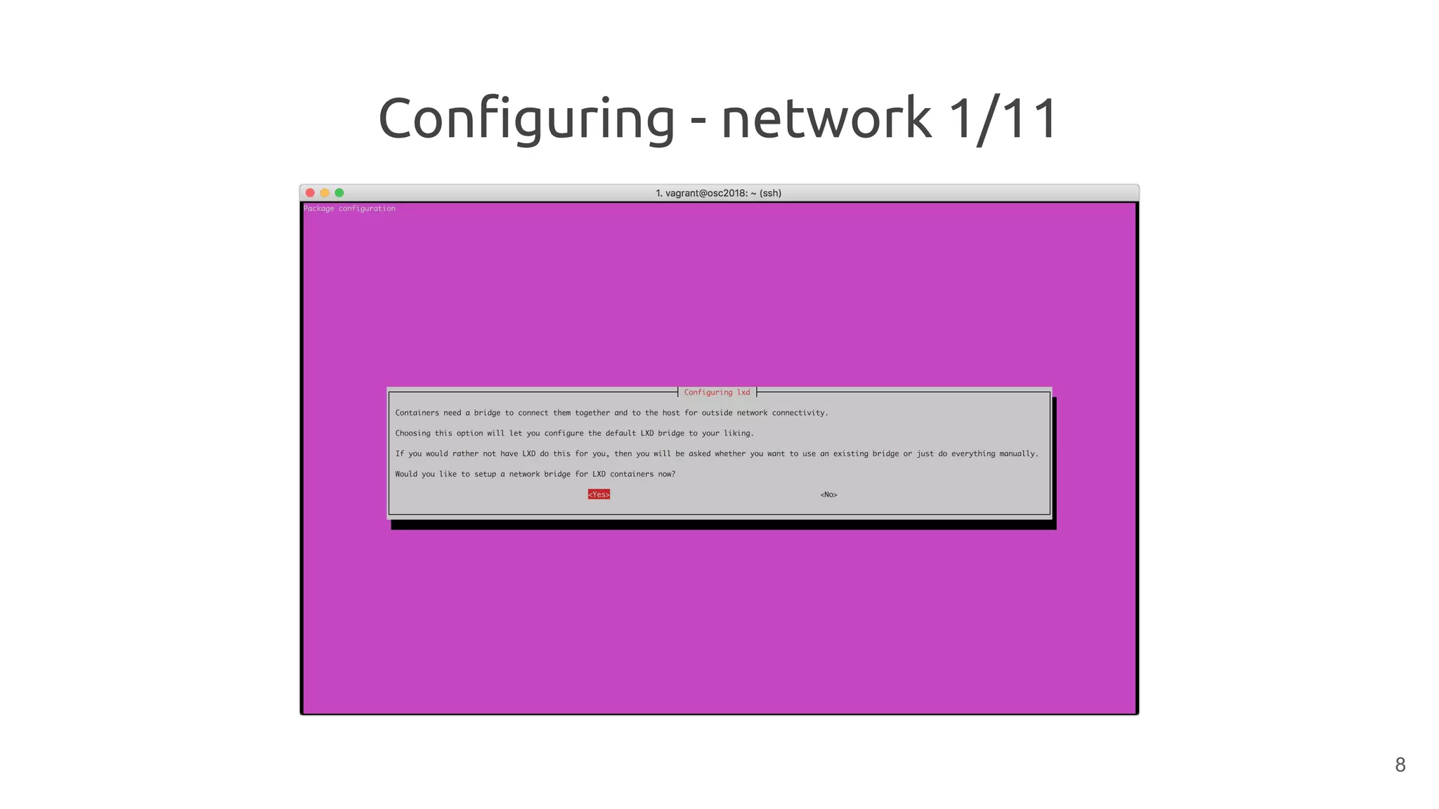 Configuring - network 1/11
8
 