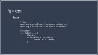 簡単な例
Java
 