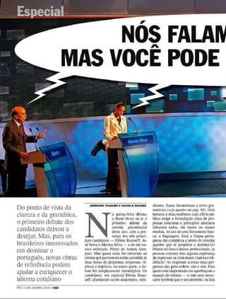 Os candidatos e o português