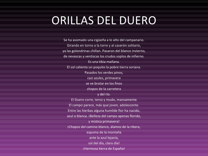 Resultado de imagen de antoniomachado baeza poesia a orillas del duero