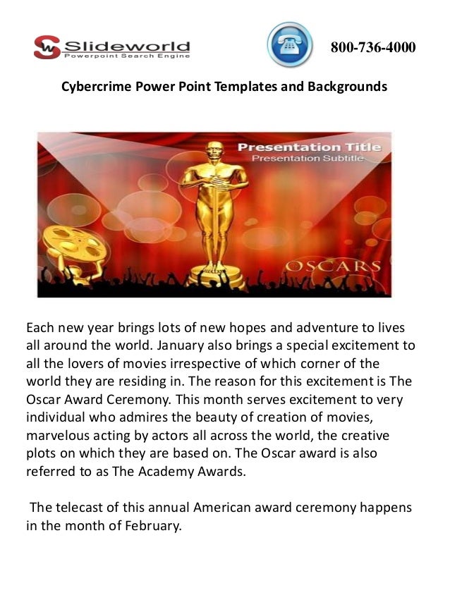oscar award powerpoint template and background oscar award powerpoint template and background, Presentation templates