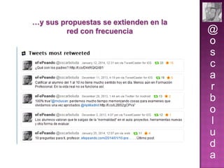 …y sus propuestas se extienden en la
red con frecuencia

@
o
s
c
a
r
b
o
l
u
d
a

 