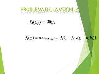 PROBLEMA DE LA MOCHILA
 