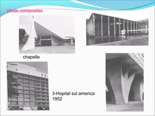 pilotis composites
3-Hopital sul america
1952
chapelle
 