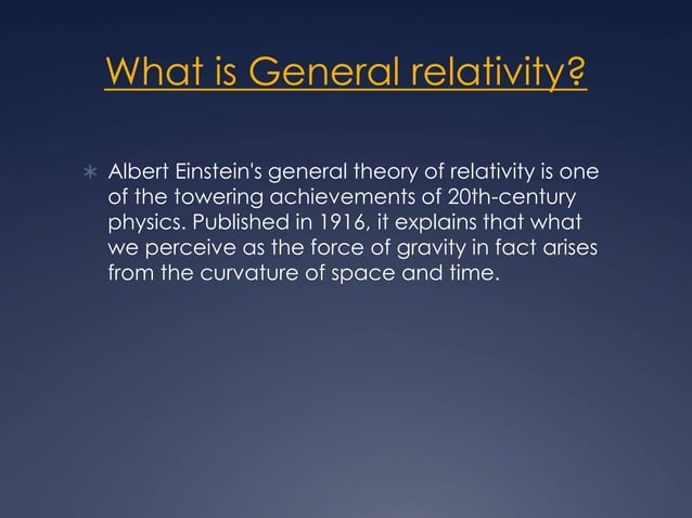 RELATIVITY THEORY | PPTX | Physics | Science