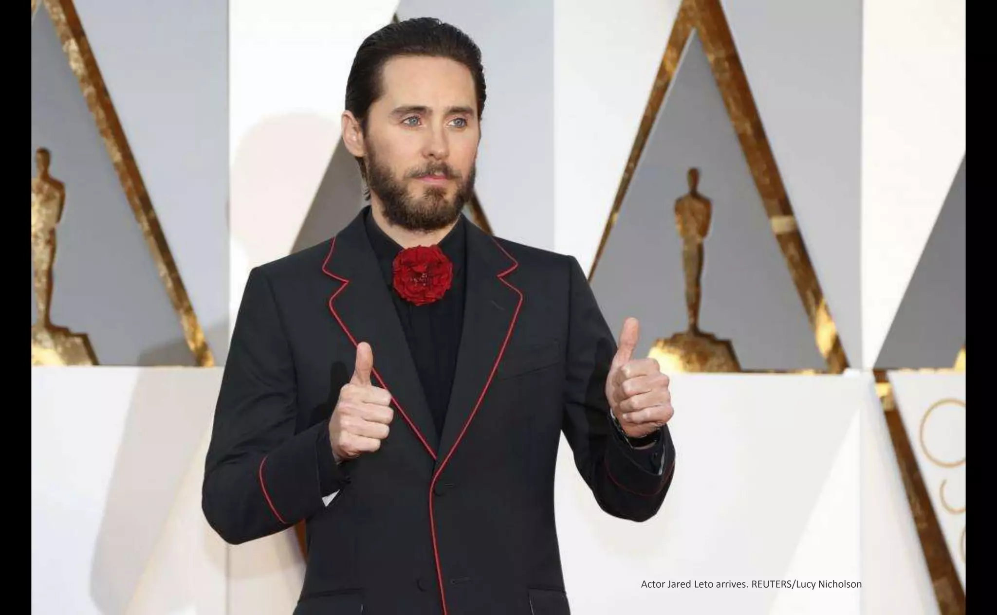 Actor Jared Leto arrives. REUTERS/Lucy Nicholson
 