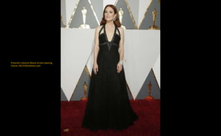 Presenter Julianne Moore arrives wearing
Chanel. REUTERS/Adrees Latif
 