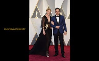 Actor Mark Ruffalo and his wife Sunrise Coigney..
Photograph: Valerie Macon/AFP/Getty Images
 
