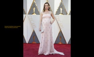 Presenter Emily Blunt arrives wearing
Prada. REUTERS/Lucy Nicholson
 