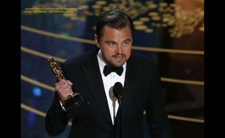 Leonardo DiCaprio holds the Oscar for Best Actor for the
movie "The Revenant". REUTERS/Mario Anzuoni
 