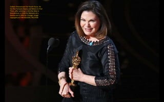 Colleen Atwood won her fourth Oscar, for
the film Fantastic Beasts and Where to Find
Them, after winning in 2011 for Alice...