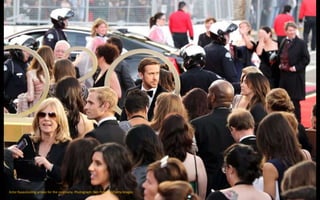 Actor Ryan Gosling arrives for the ceremony. Photograph: Ben Peterson/Getty Images
 