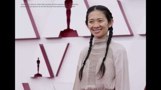 "Nomadland" director Chloe Zhao became the first woman of color and the first
woman of Asian descent to win the Oscar for ...