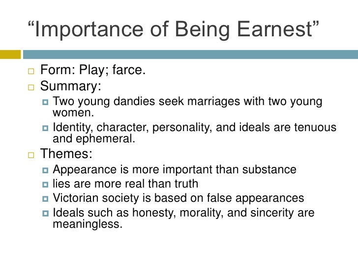 the importance of being earnest summary A short summary of oscar wilde's the importance of being earnest this free synopsis covers all the crucial plot points of the importance of being earnest. the importance of being earnest summary A short summary of oscar wilde's the importance of being earnest this free synopsis covers all the crucial plot points of the importance of being earnest.
