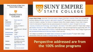 Topics and areas covered
• Timeline for the instructors and Empire State College SUNY
• Initial efforts with Second Life
•...