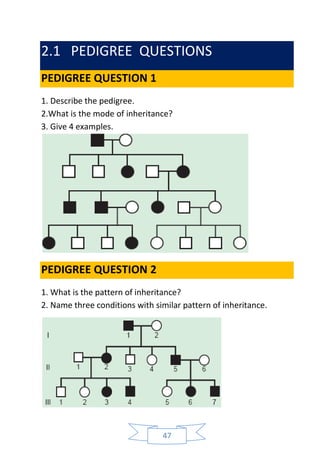 Inheritance Pattern Questions OSCE - GENETIC.......................... | PDF