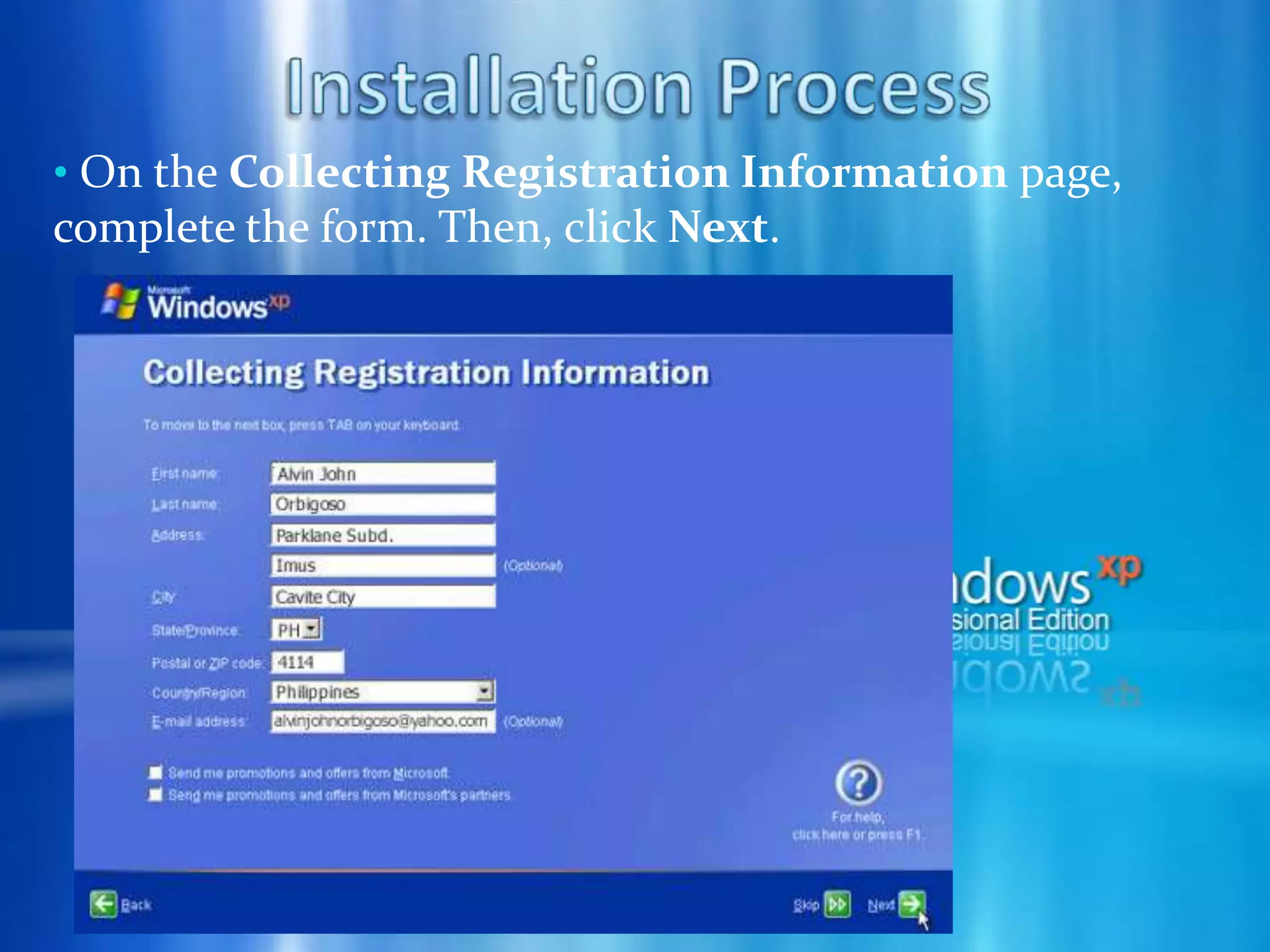 Peer to peer connection   - The computers in a workgroup are considered peers because they are all equal and share resources among each other.    - Each user decides which data on his or her computer will be shared with the network. By sharing common resources, users can print from a single printer, access information in shared folders, and work on a single file without transferring it to a floppy disk.