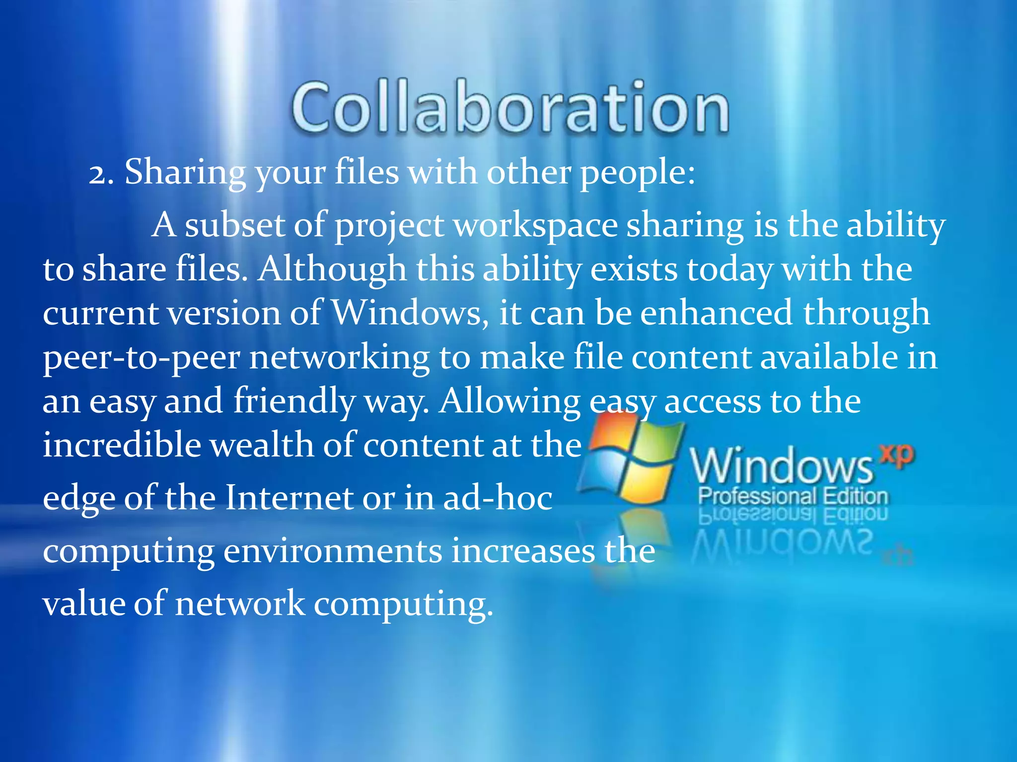 Example of Peer to Peer connection w/o central infrastructure