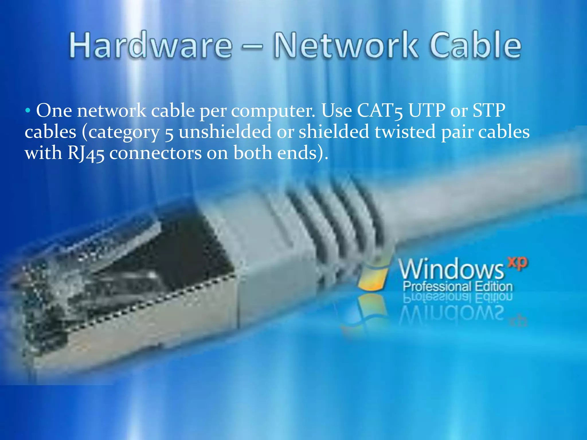 Sharing folders in peer network Locate a folder on the computer.