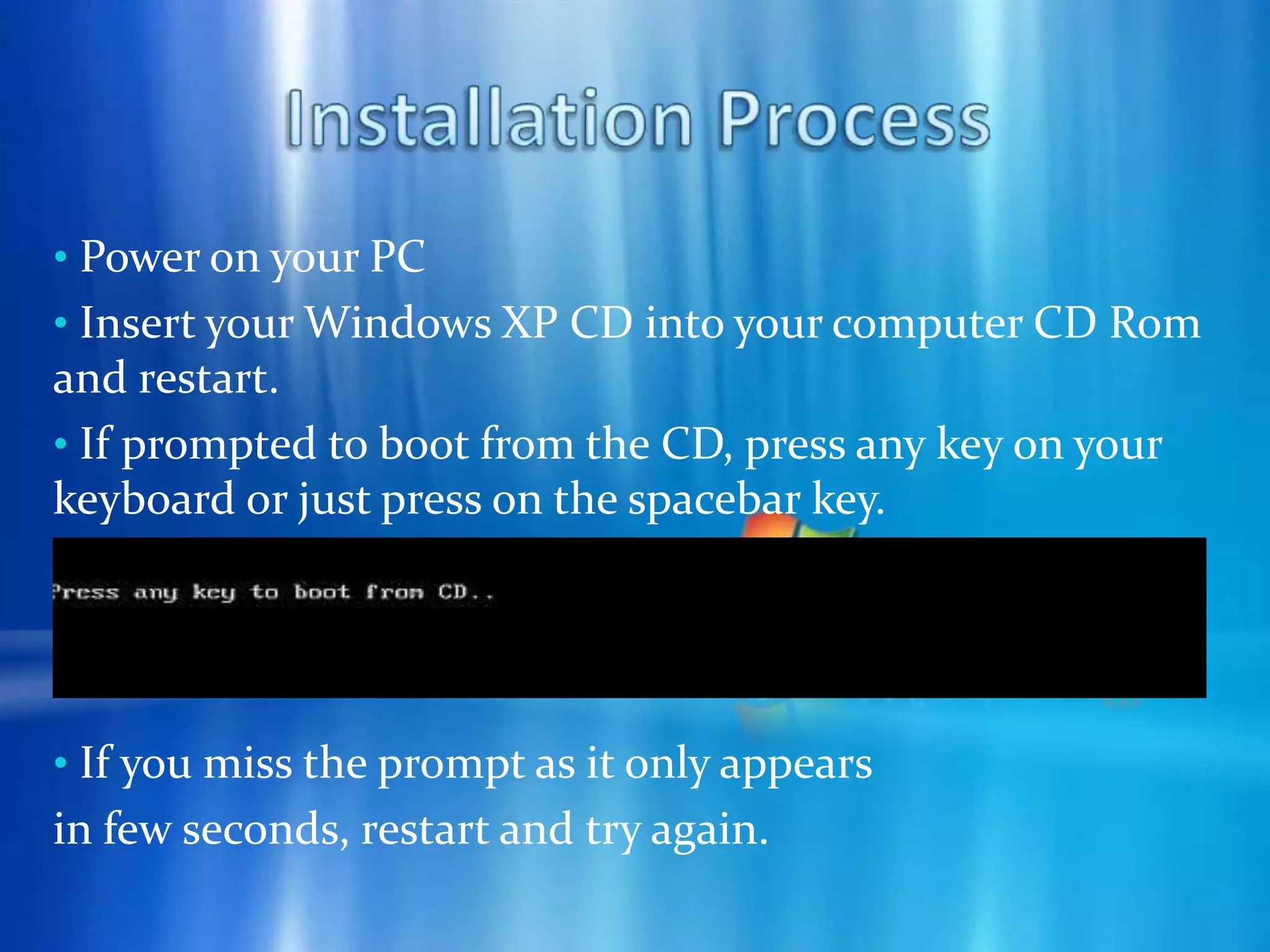 Windows XP IntroductionThe name “XP” is short for eXPerience.