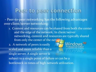 Real-Time Communications  - For RTC, peer-to-peer networking enables server less instant messaging and real-time matchmaking and game play.     1. Server less instant messaging : Computer users can chat and have voice or video conversations with their peers today. However, many of the existing programs and their  communications protocols  rely on servers to function. If you are participating in an ad-hoc wireless network or are a part of an isolated network, you are unable to use these RTC facilities. Peer-to-peer technology allows the extension of RTC technologies to these additional networking environments.