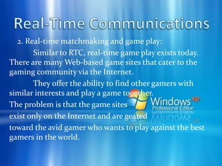 Content Distribution - Peer-to-peer networking allows the distribution of text, audio, and video and software product updates.