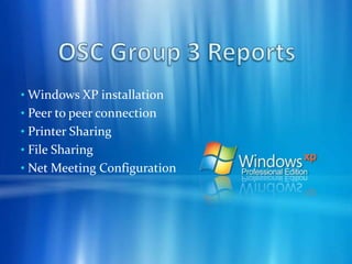 OSC Group 3 Reports ,[object Object]