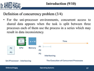 Definition of concurrency problem (3/4)
• For the uni-processor environments, concurrent access to
shared data appears whe...