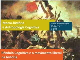 Macro-história
e Antropologia Cognitiva
Pêndulo Cognitivo e o papel dos
movimentos liberais na história
Carlos Nepomuceno
20/08/15
V 1.1.0
 