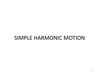 SIMPLE HARMONIC MOTION
22
 