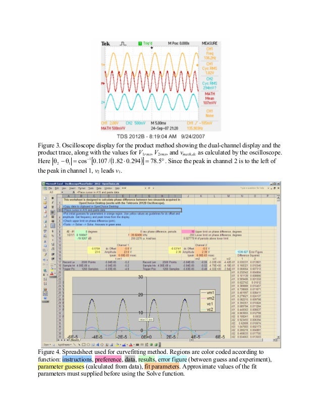 Oscilloscope tutorial phasemeasurement