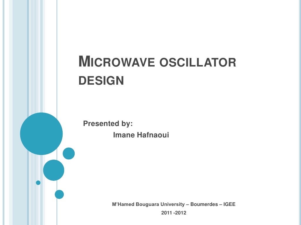 Microwave oscillator design